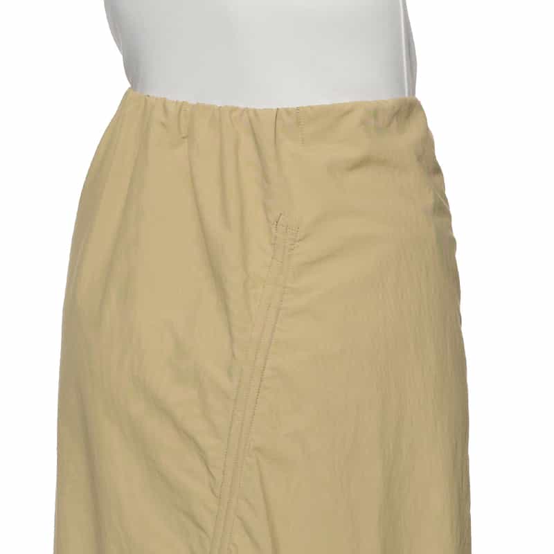 BARNEYS NEW YORK ウォッシャブル シャーリングデザインスカート BEIGE