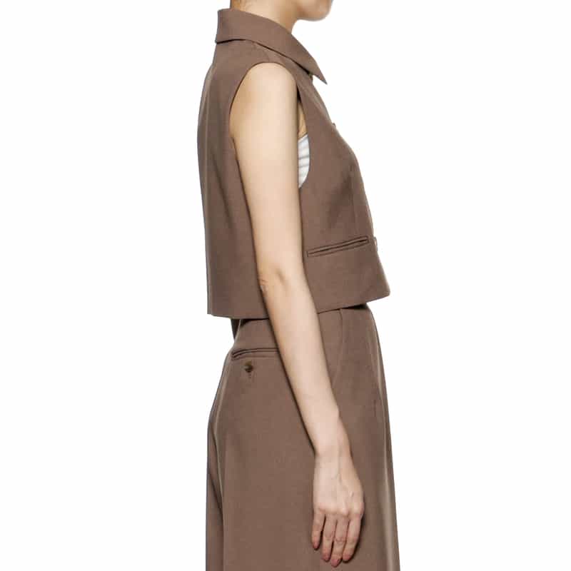 BARNEYS NEW YORK セットアップ ウォッシャブル ノースリーブジャケット BEIGE
