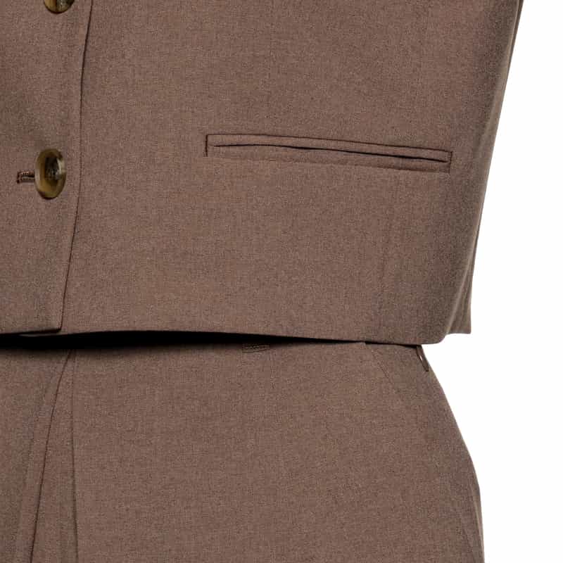 BARNEYS NEW YORK セットアップ ウォッシャブル ノースリーブジャケット BEIGE