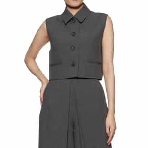 ふるさと納税 BARNEYS NEW YORKシルバーノースリーブトップス トップス