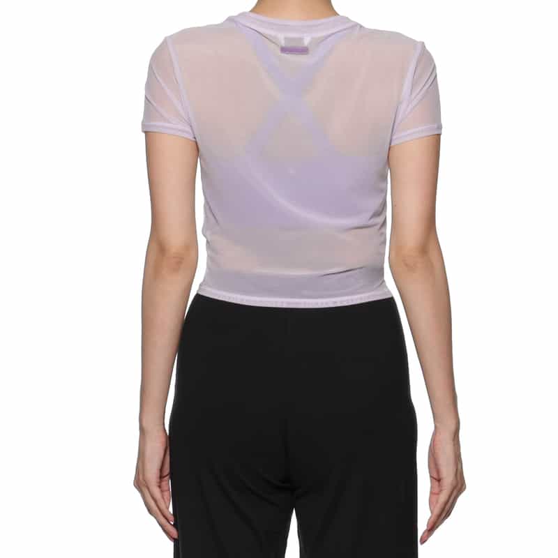 ORGANIC BASICS シアーメッシュTシャツ LT PURPLE