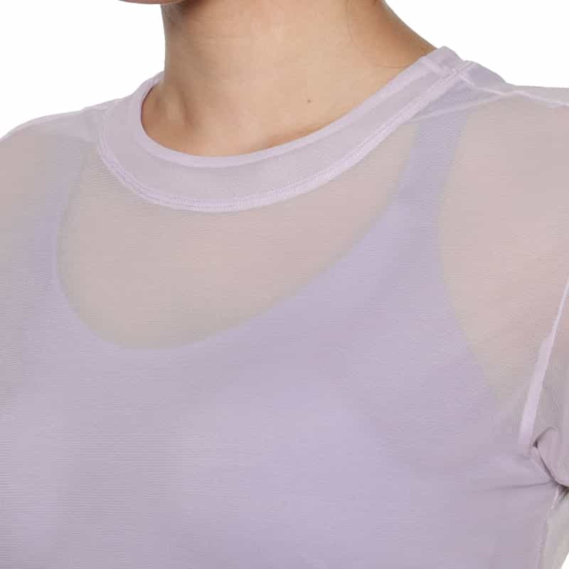 ORGANIC BASICS シアーメッシュTシャツ LT PURPLE