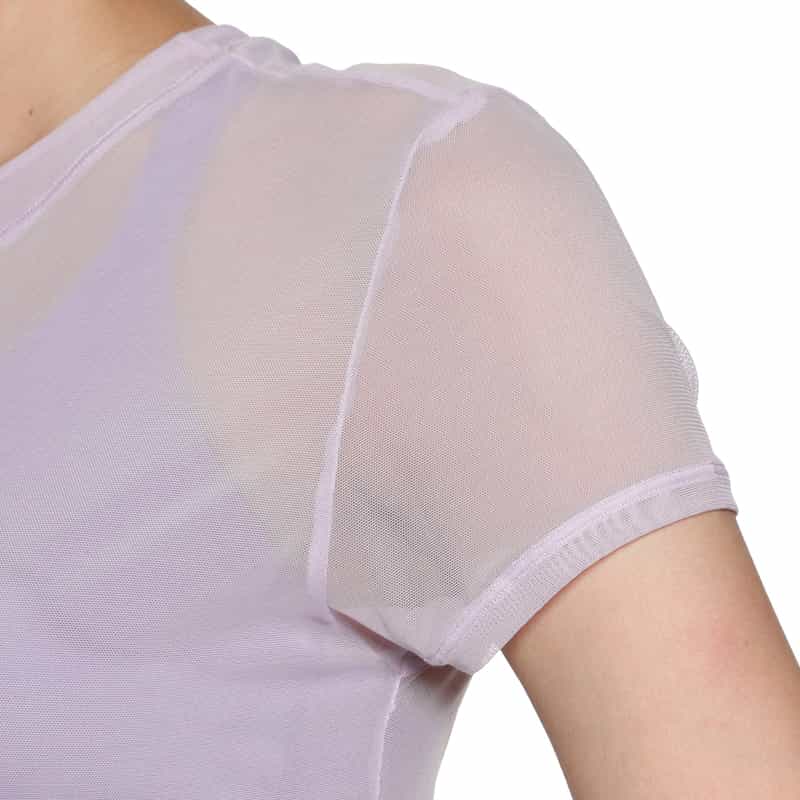 ORGANIC BASICS シアーメッシュTシャツ LT PURPLE