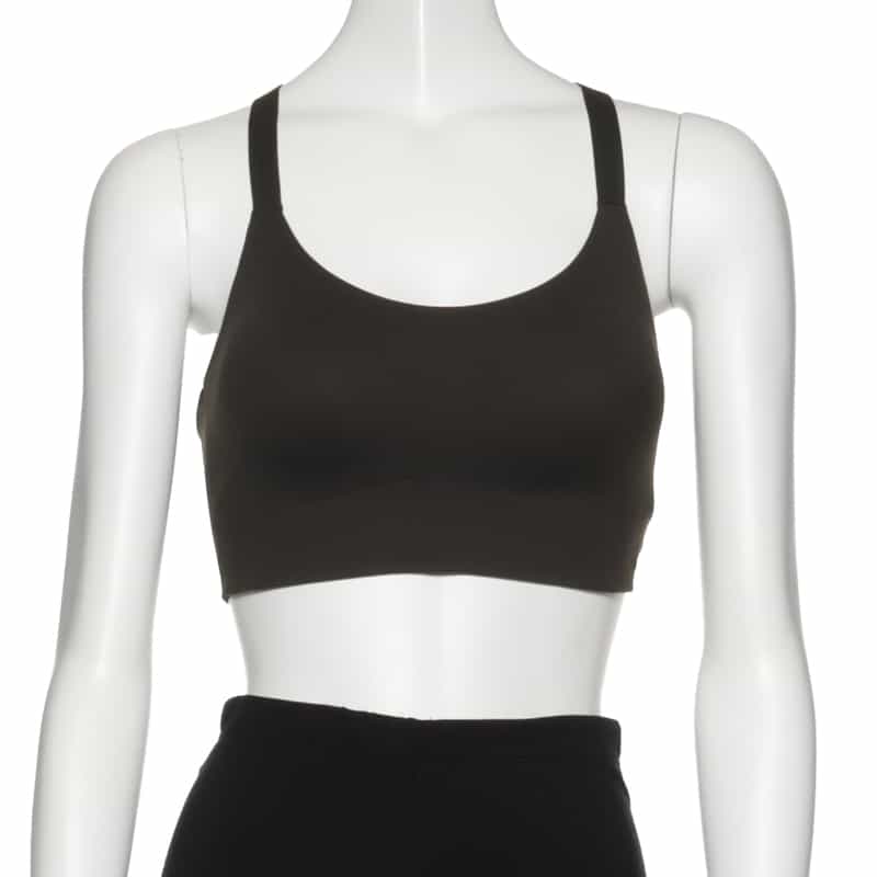 ORGANIC BASICS アクティブクロスバックブラトップ BLACK