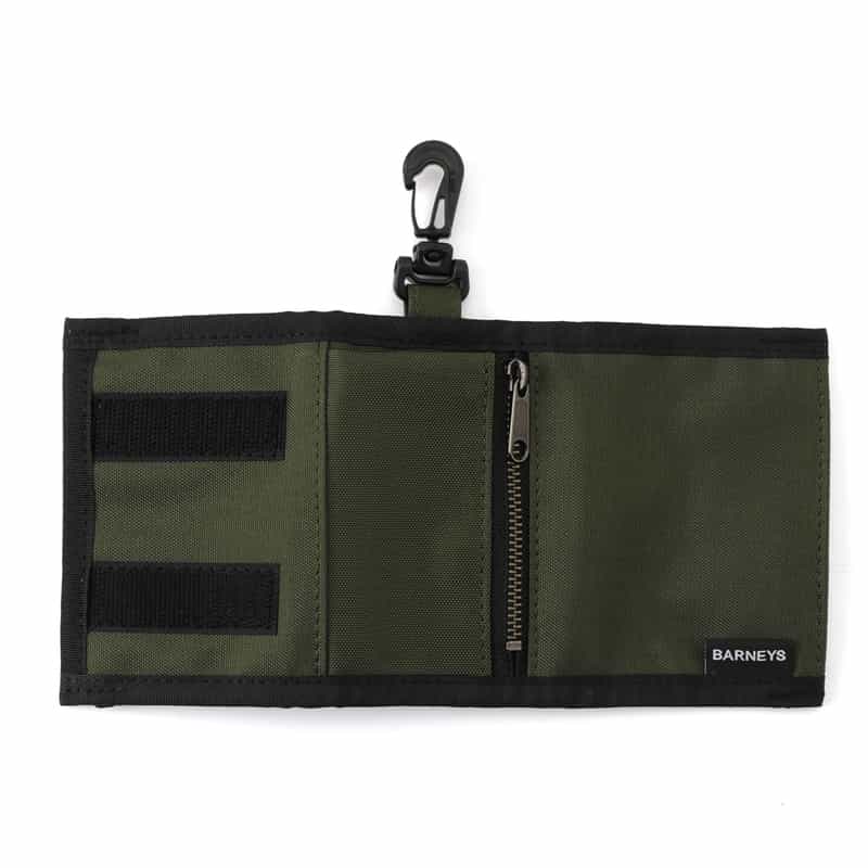 BARNEYS NEW YORK "BARNEYS" 三つ折りウォレット KHAKI