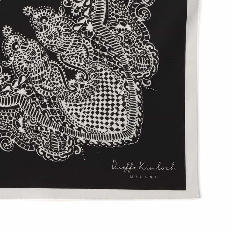 DIEFFE KINLOCH ハンカチ BLACK