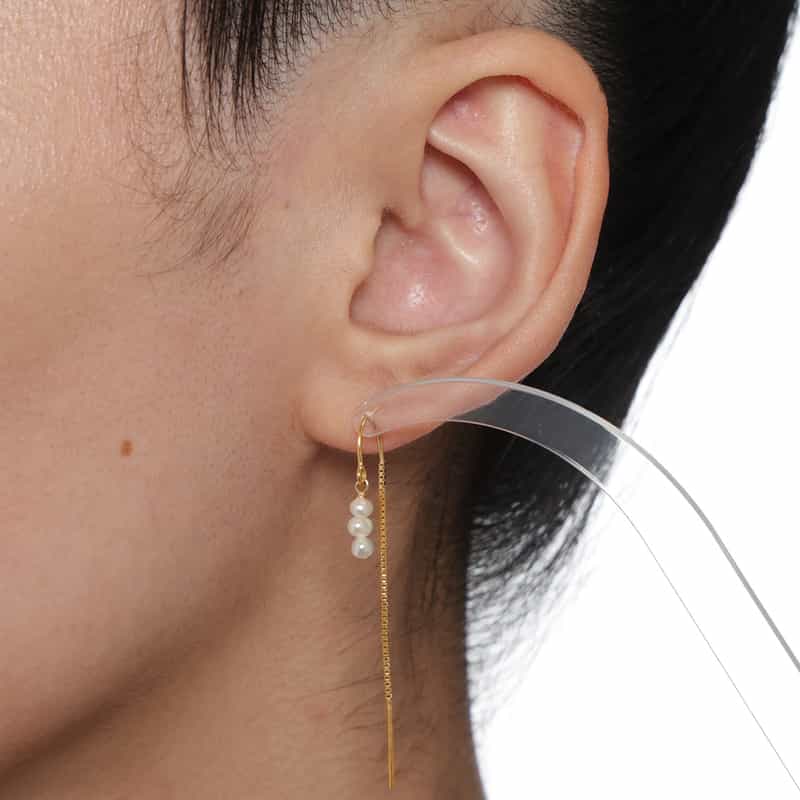 MOUNIR MOUNIR＜ムニール＞ピアス （パール） WHITE