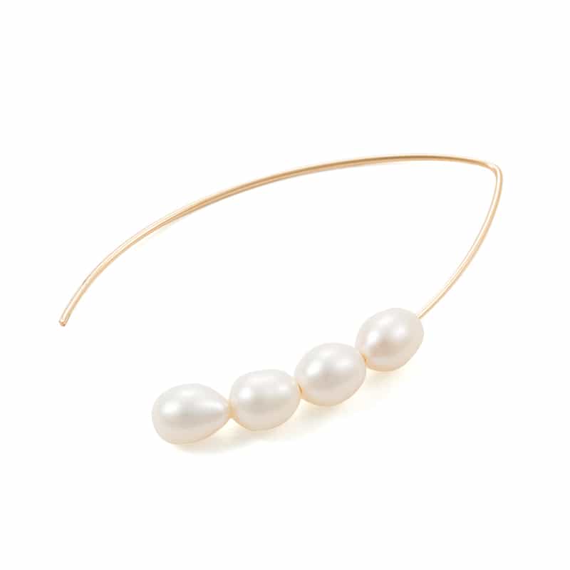 MOUNIR MOUNIR＜ムニール＞ピアス （パール） WHITE