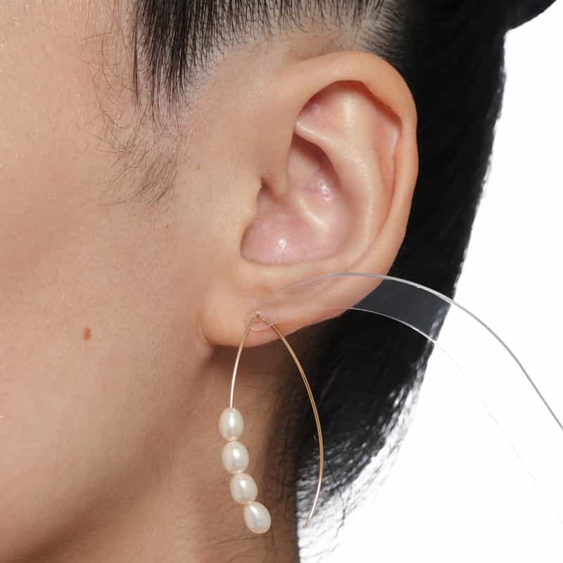 MOUNIR MOUNIR＜ムニール＞ピアス （パール） WHITE