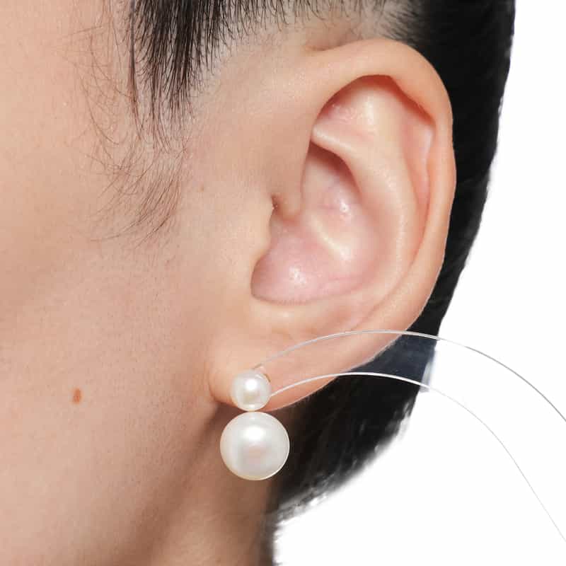 MOUNIR MOUNIR＜ムニール＞ピアス （パール） WHITE