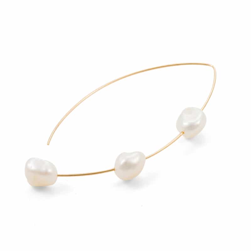 MOUNIR MOUNIR＜ムニール＞ピアス （パール） WHITE