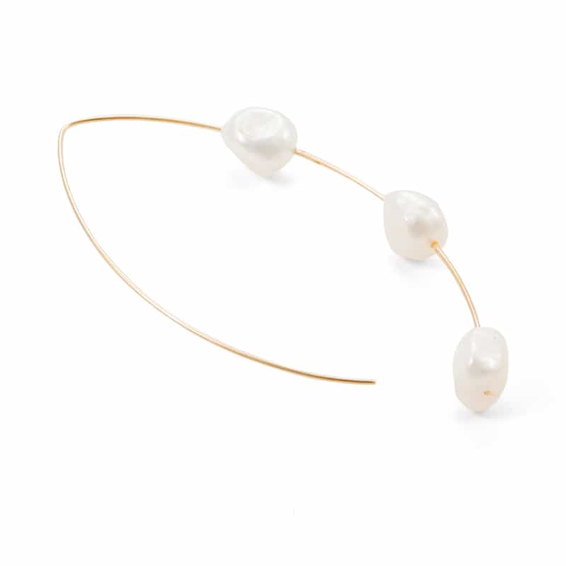 MOUNIR MOUNIR＜ムニール＞ピアス （パール） WHITE