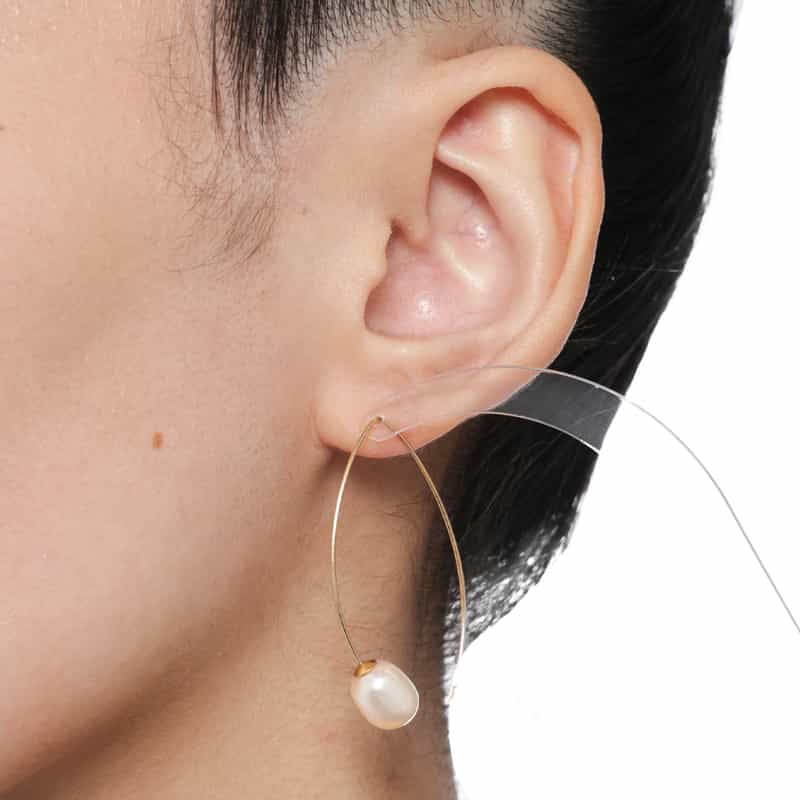 MOUNIR MOUNIR＜ムニール＞ピアス （パール） WHITE