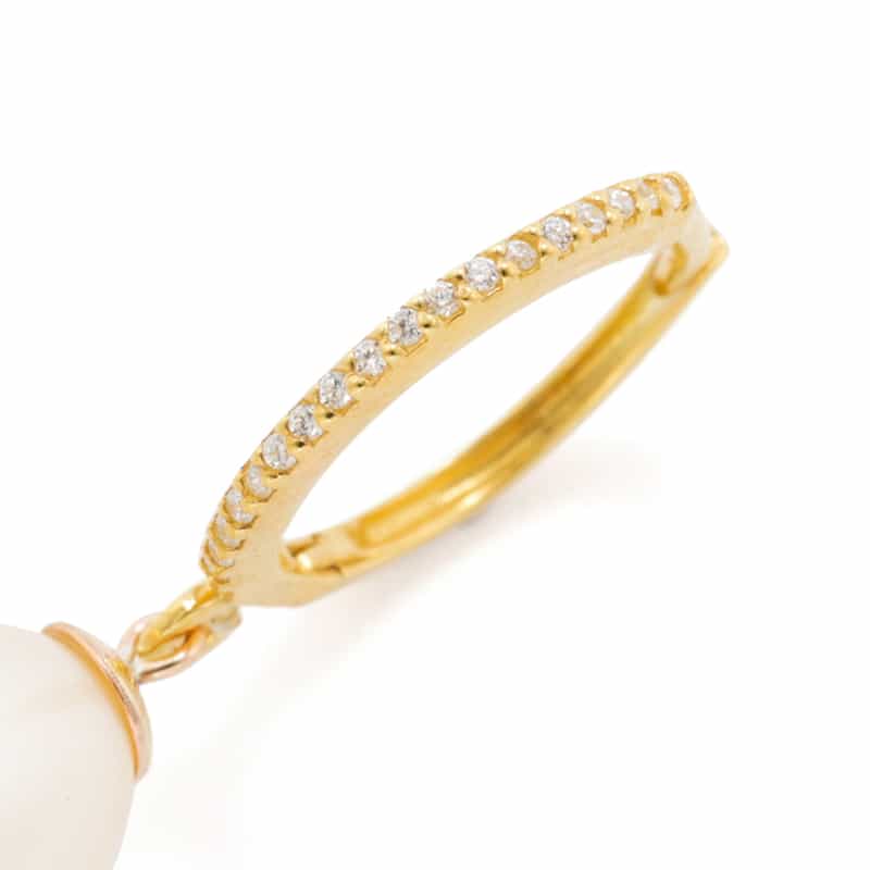 MOUNIR MOUNIR＜ムニール＞ピアス （パール） WHITE