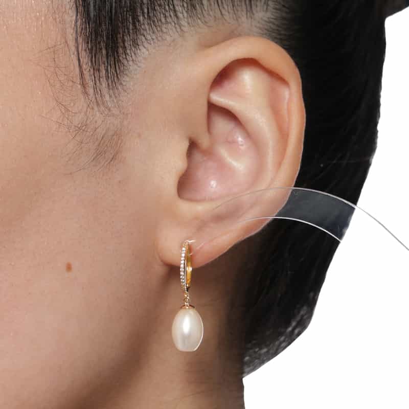 MOUNIR MOUNIR＜ムニール＞ピアス （パール） WHITE