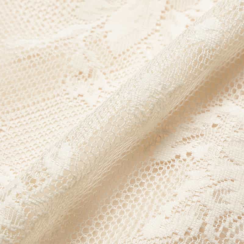 BARNEYS NEW YORK ウォッシャブル ボリュームスリーブ レースドレス IVORY