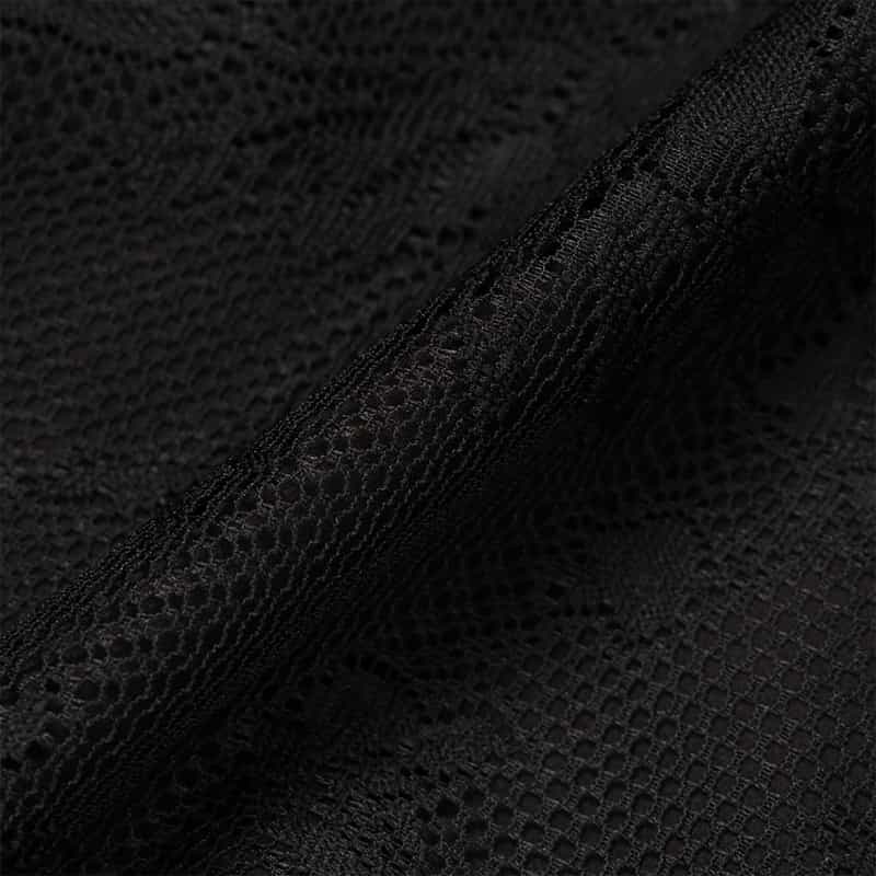 BARNEYS NEW YORK ウォッシャブル ボリュームスリーブ レースドレス BLACK