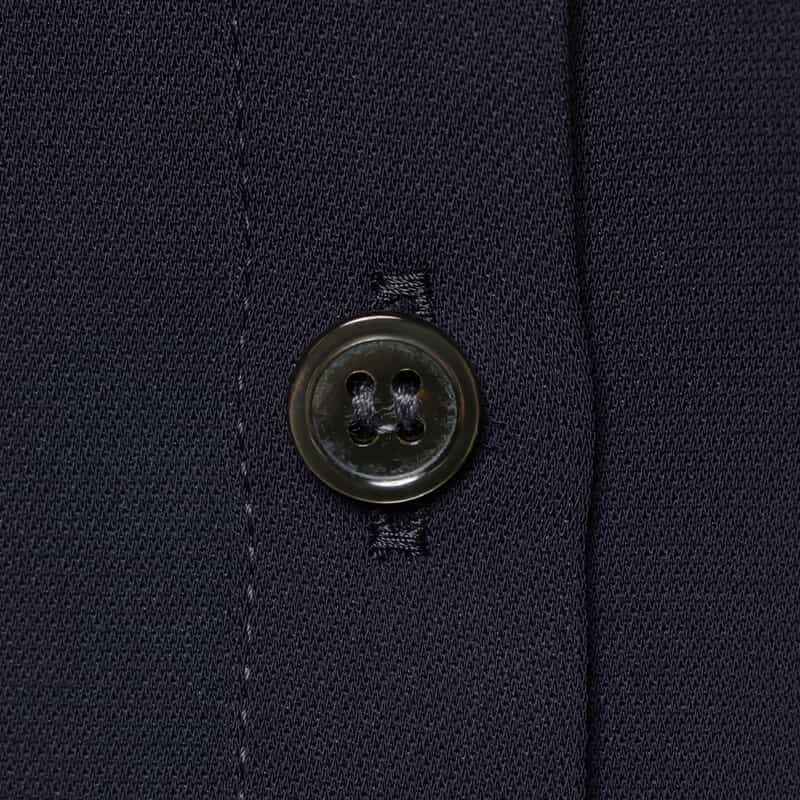 BARNEYS NEW YORK ウォッシャブル フリルスリーブ ロングドレス NAVY