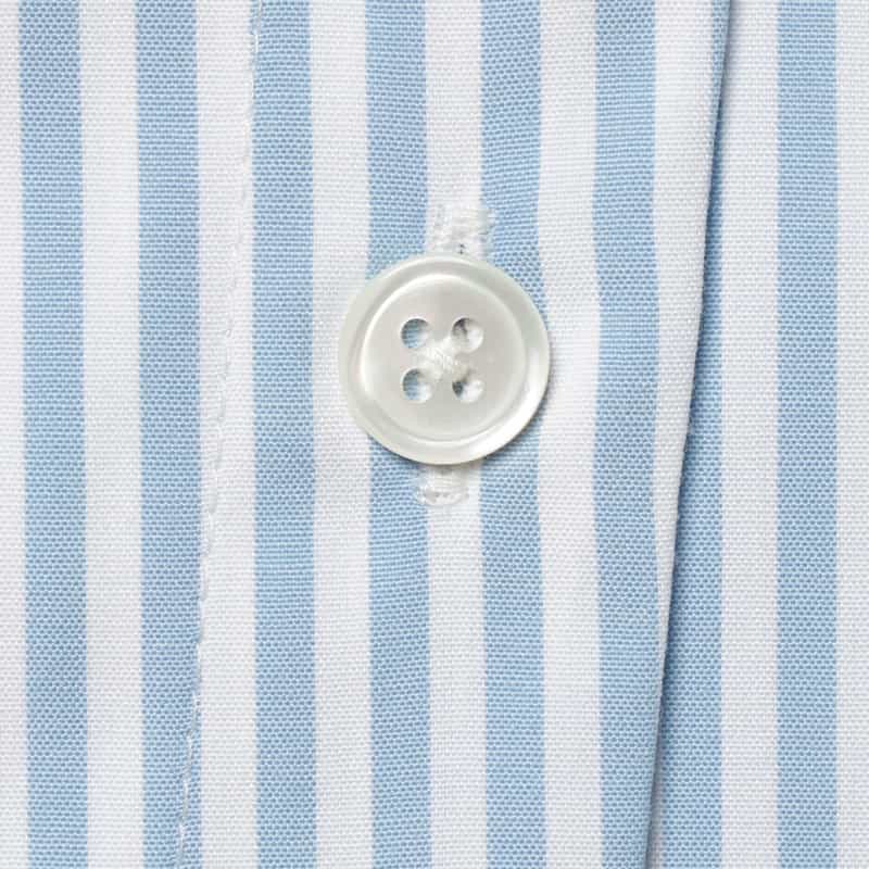 BARNEYS NEW YORK ウォッシャブル アシンメトリーデザインシャツ LIGHT BLUE