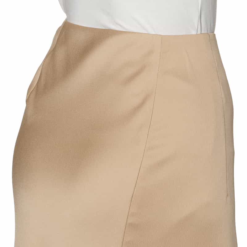BARNEYS NEW YORK ウォッシャブル サテンロングスカート CAMEL