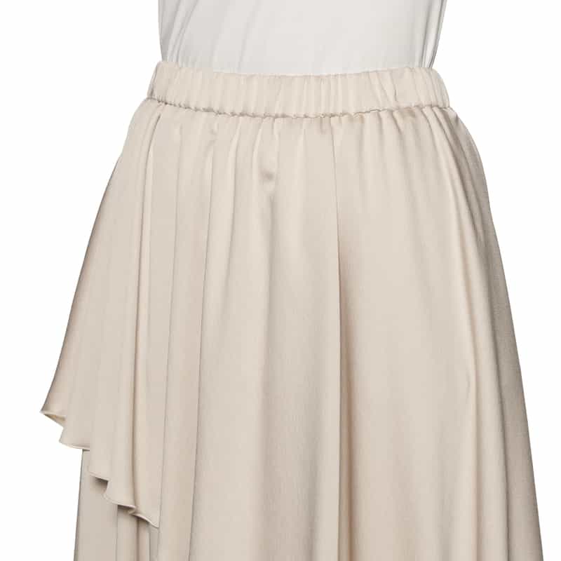 BARNEYS NEW YORK ウォッシャブル アシンメトリーティアード ロングスカート BEIGE