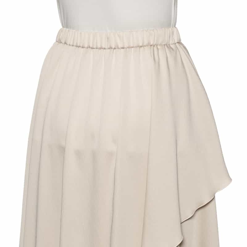 BARNEYS NEW YORK ウォッシャブル アシンメトリーティアード ロングスカート BEIGE