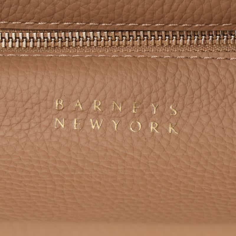 BARNEYS NEW YORK 縦型スクエアレザートートバッグ BEIGE