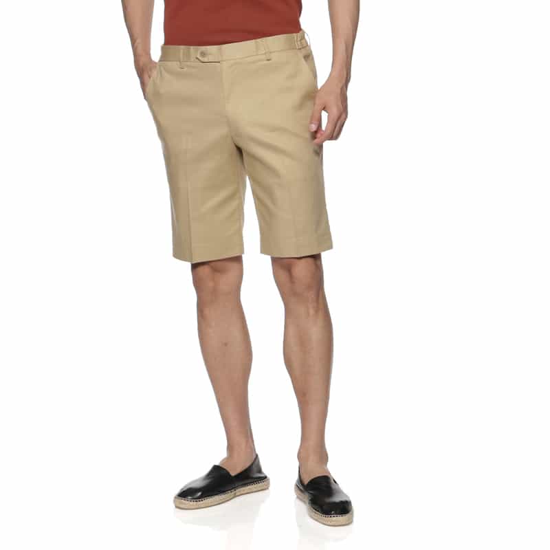 BARNEYS NEW YORK ウォッシャブル ストレッチ素材ショーツ BEIGE