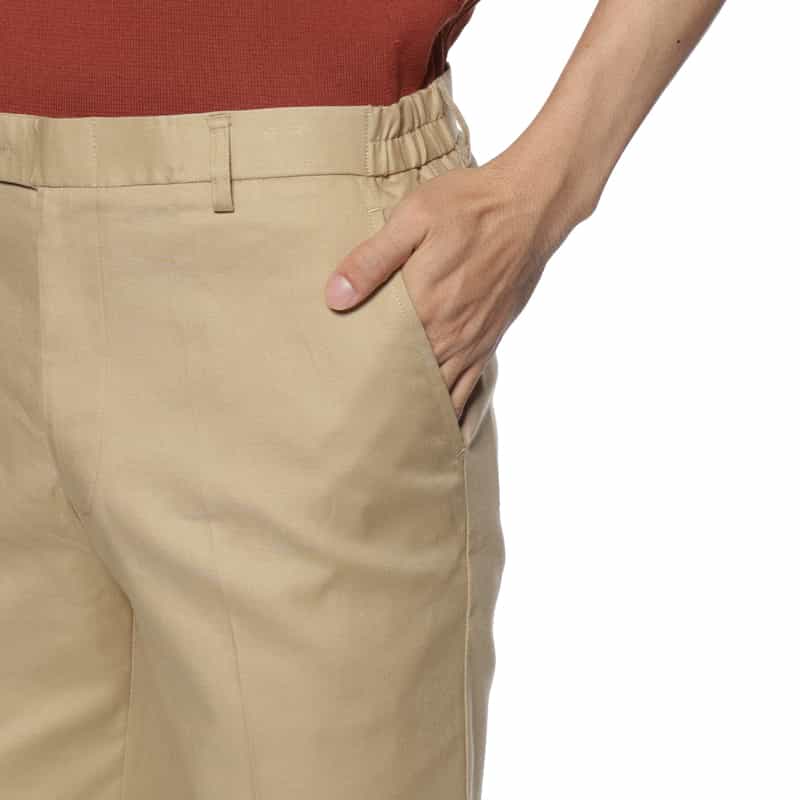 BARNEYS NEW YORK ウォッシャブル ストレッチ素材ショーツ BEIGE