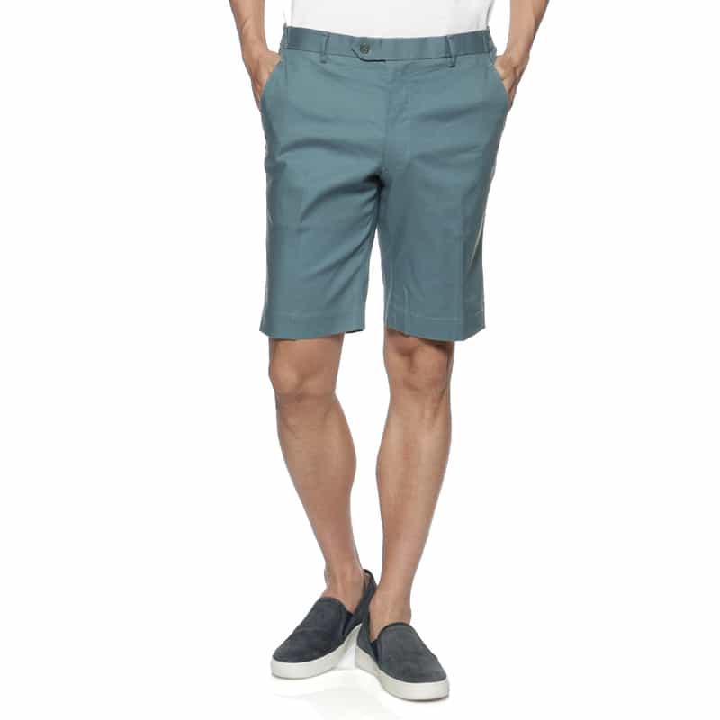 BARNEYS NEW YORK ウォッシャブル ストレッチ素材ショーツ BLUE