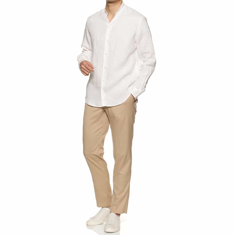 FIGARET FIGARET＜フィガレ＞"CARL" リネンシャツ（日本サイズ） WHITE