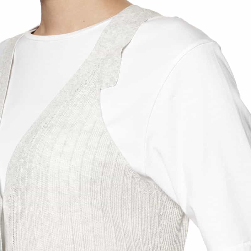 BARNEYS NEW YORK ウォッシャブル ノースリーブニットベスト GRAY