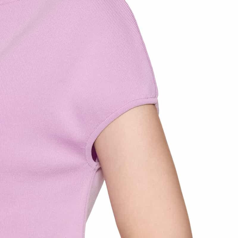 BARNEYS NEW YORK ウォッシャブル ボートネックニットプルオーバー LIGHT PURPLE