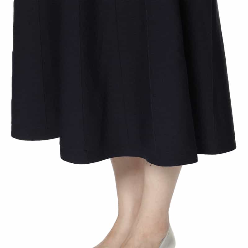 BARNEYS NEW YORK 切替ニットドレス NAVY