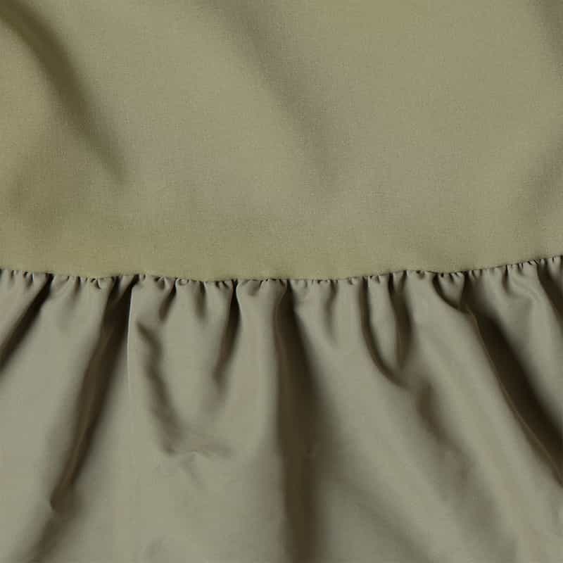 BARNEYS NEW YORK ウォッシャブル切替ギャザーバルーンスカート LIGHT GREEN