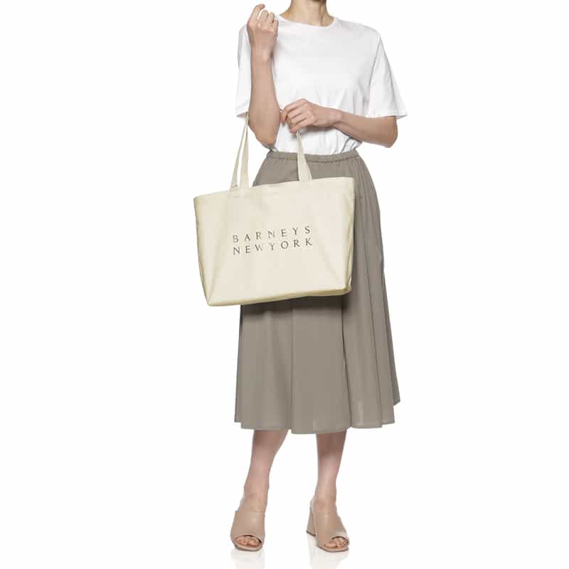 BARNEYS NEW YORK ロゴ トートバッグ （M） IVORY