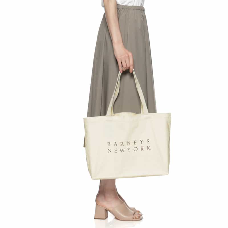 BARNEYS NEW YORK ロゴ トートバッグ （M） IVORY