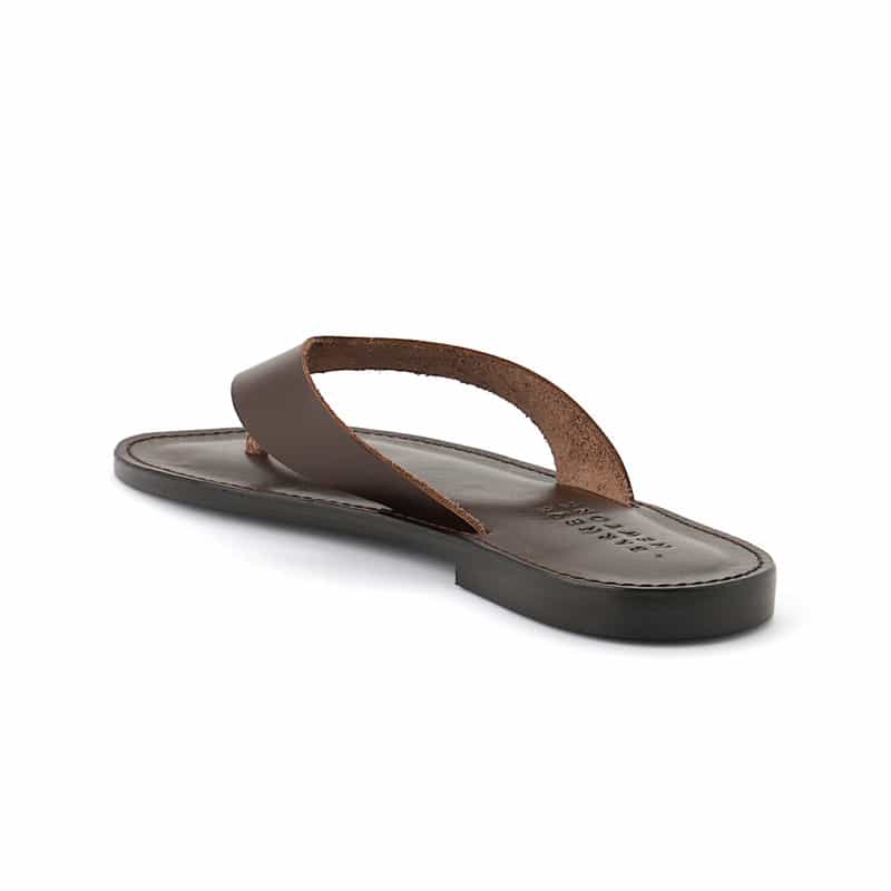 BARNEYS NEW YORK レザートングサンダル BROWN