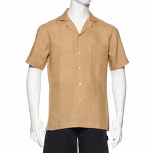 リネン素材オープンカラーシャツ（2241616）｜BARNEYS NEW YORK