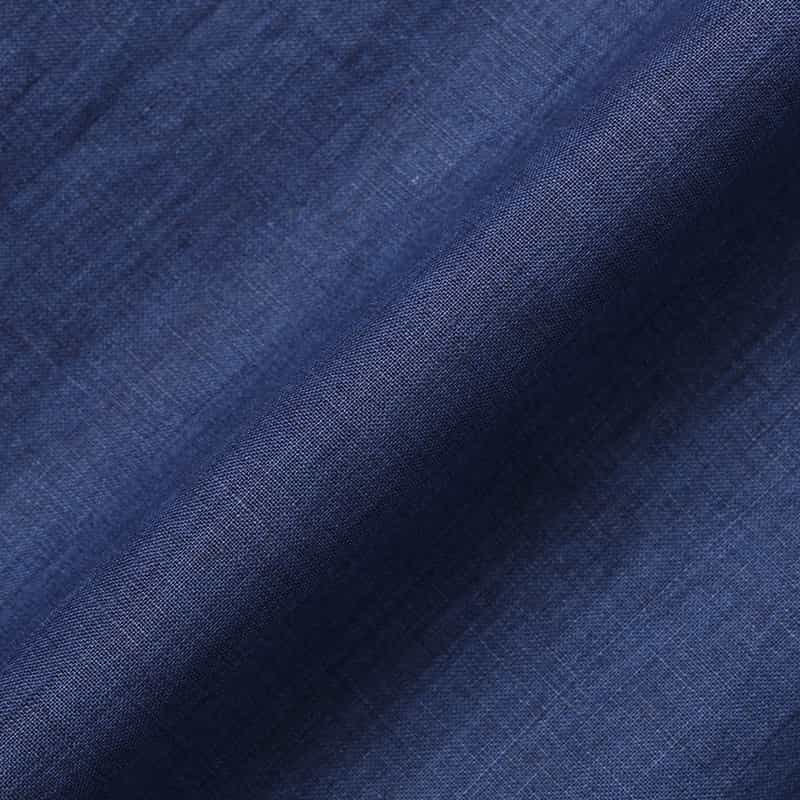 BARNEYS NEW YORK リネン素材オープンカラーシャツ BLUE