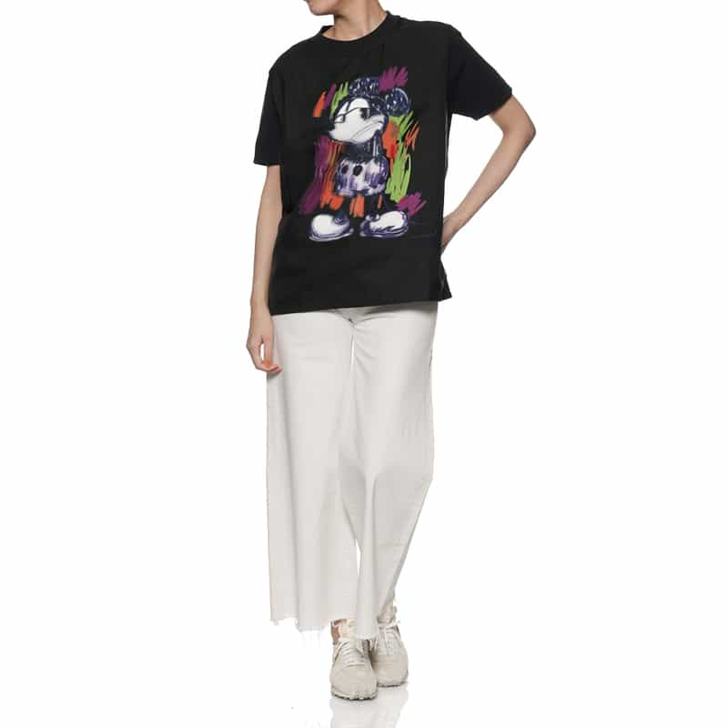 TRIPPY ART プリントTシャツ BLACK