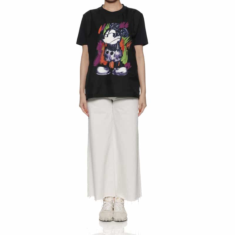 TRIPPY ART プリントTシャツ BLACK