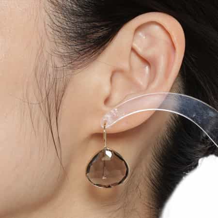 LA SOEUR ラスール 天然石ピアス スモーキークォーツ&アメジスト 箱付き ペアシェイプピアス／L (スモーキークォーツ) ※eclat×La Soeur