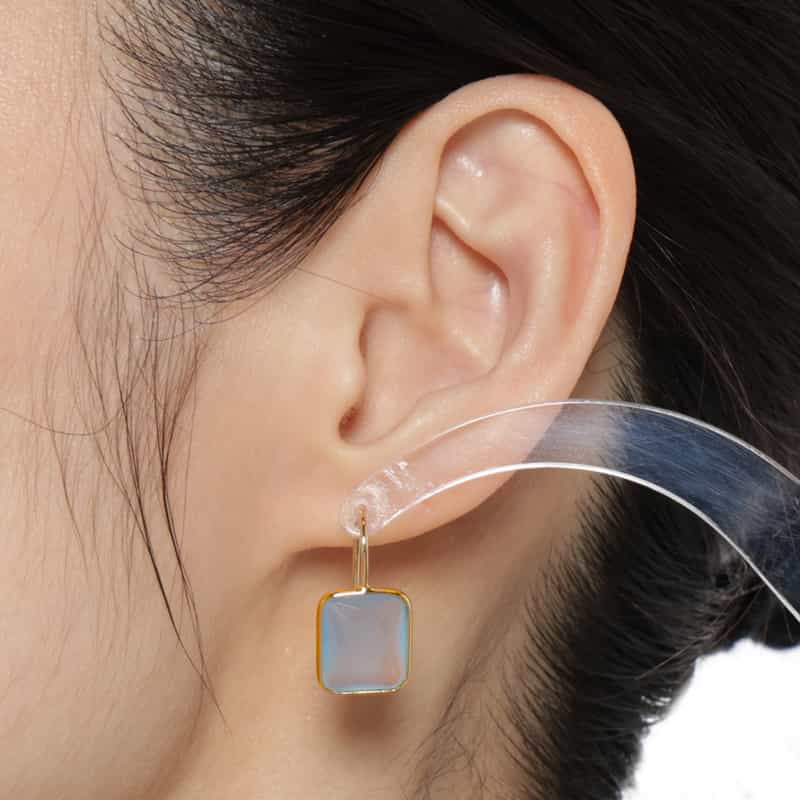 LA SOEUR LA SOEUR＜ラ スール＞バーニーズ　ニューヨーク限定ピアス （ブルーカルセドニー） NONE