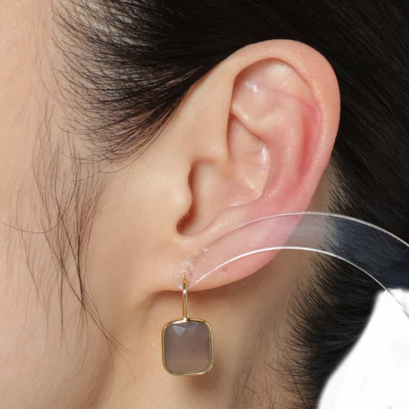 LA SOEUR LA SOEUR＜ラ スール＞バーニーズ　ニューヨーク限定ピアス （グレーカルセドニー） NONE(0000)