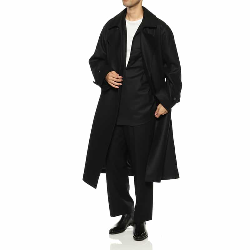 SSSTEIN SSSTEIN＜シュタイン＞ ダブルブレストロングコート BLACK