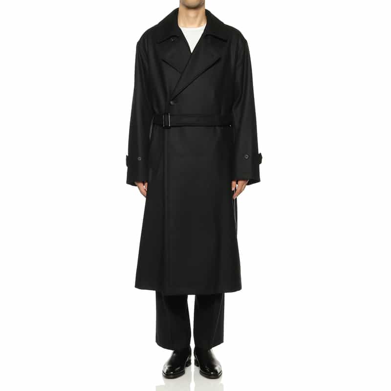 SSSTEIN SSSTEIN＜シュタイン＞ ダブルブレストロングコート BLACK