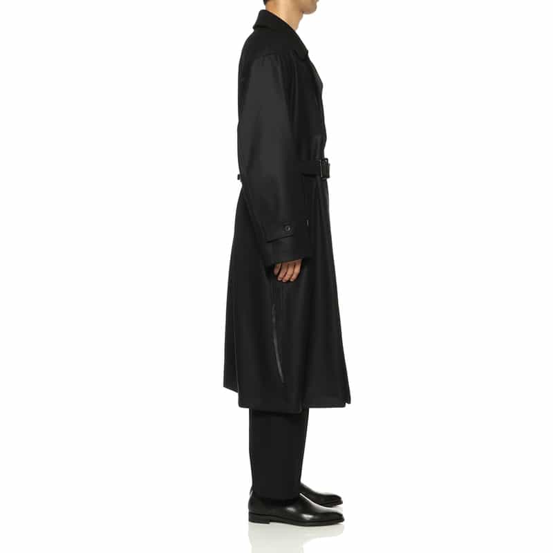 SSSTEIN SSSTEIN＜シュタイン＞ ダブルブレストロングコート BLACK