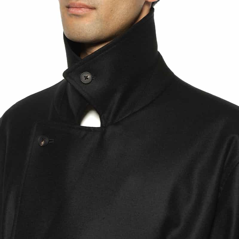 SSSTEIN SSSTEIN＜シュタイン＞ ダブルブレストロングコート BLACK