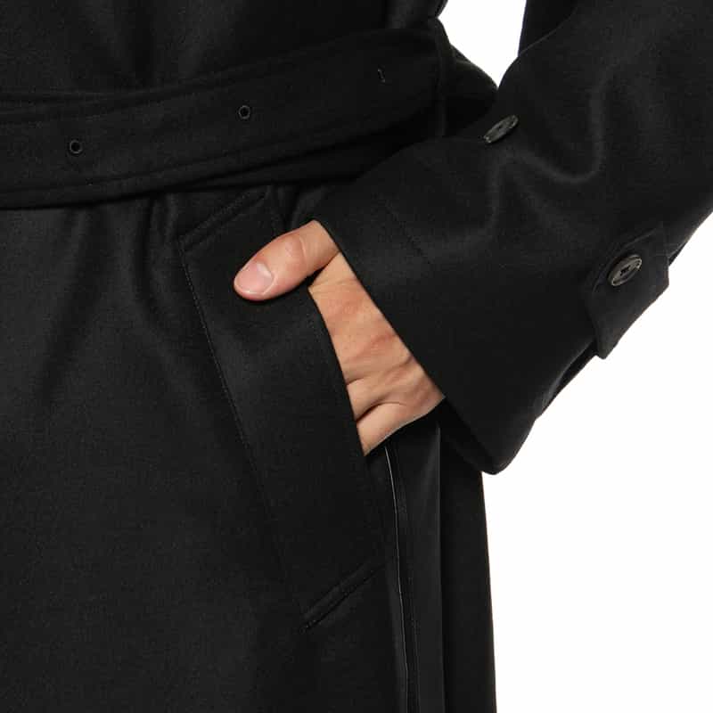 SSSTEIN SSSTEIN＜シュタイン＞ ダブルブレストロングコート BLACK